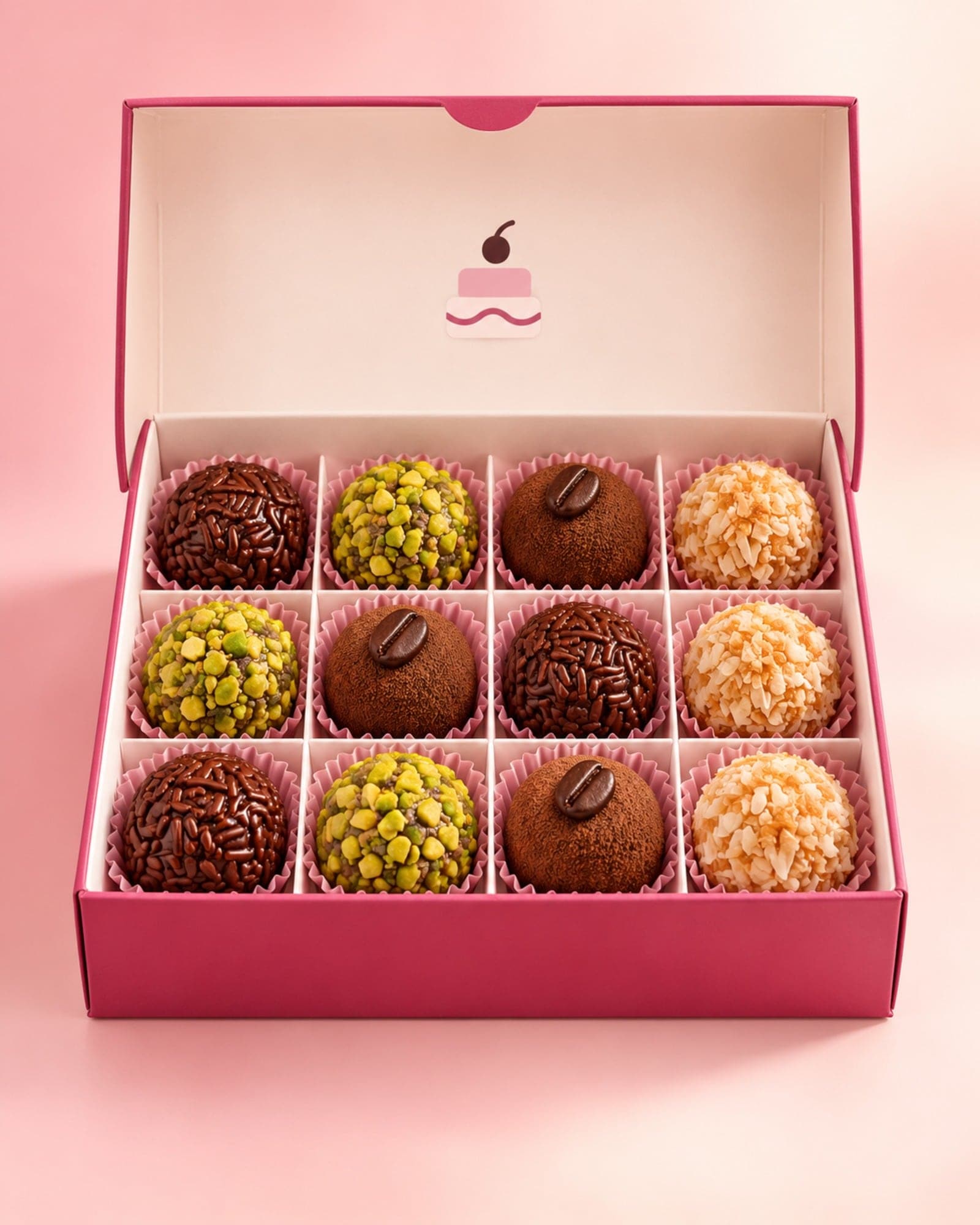 Caixa com 12 brigadeiros
