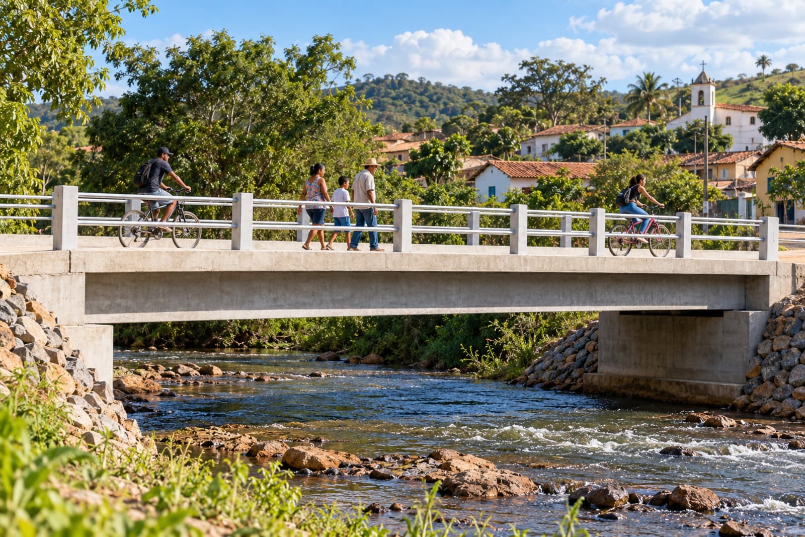 Ponte do Ribeirão reabre depois de oito meses de obra
