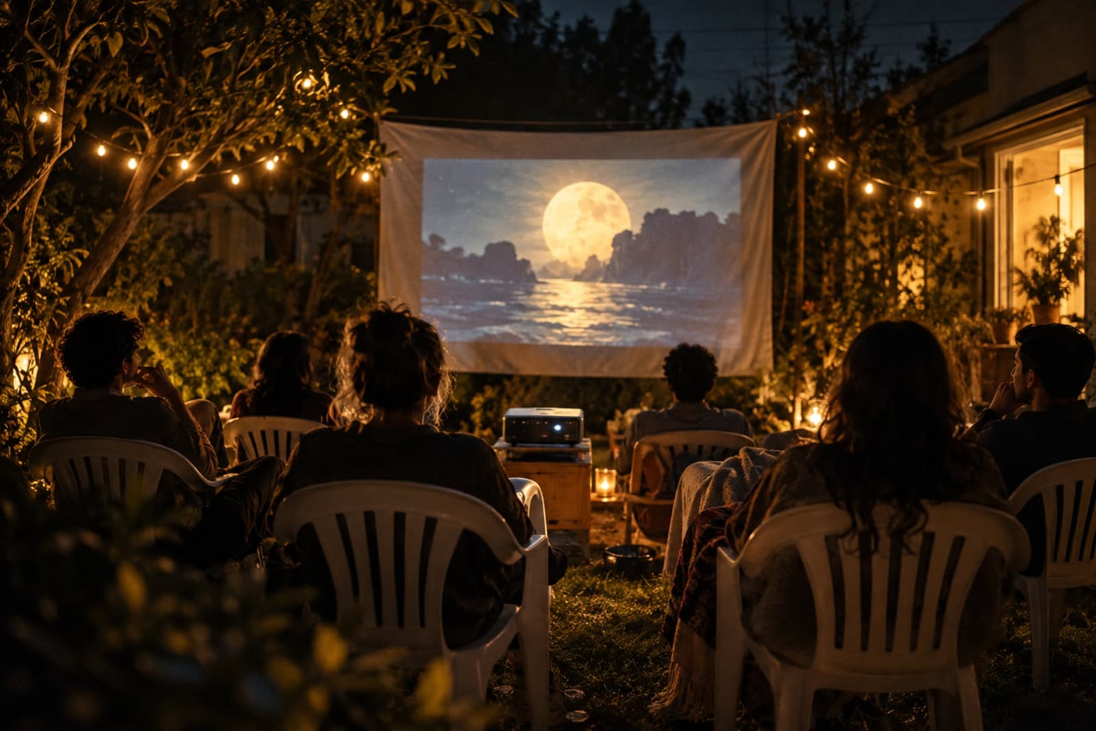O cinema de garagem do interior